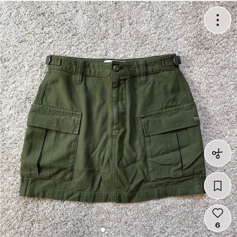 Aritzia Green Cargo Skirt